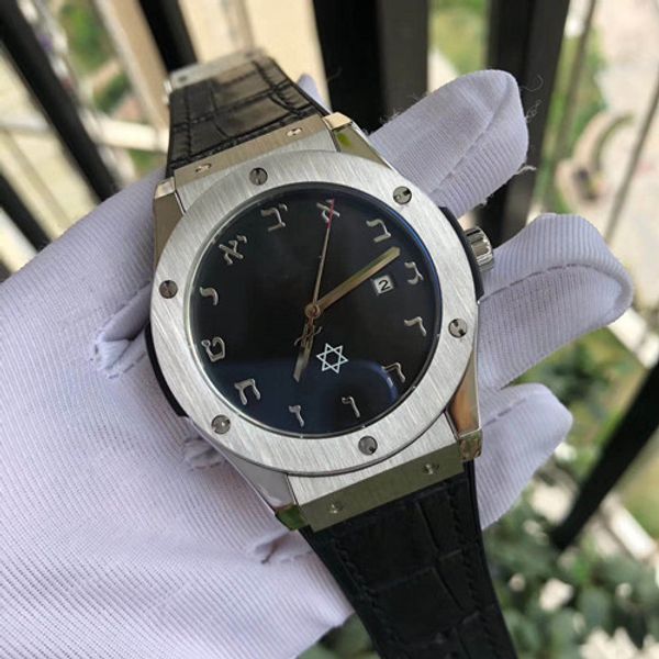 luxury casual men's watch, with hebrew figures on the surface, it looks fashionable and high-end, with a diameter of 42mm, mechanical, Slivery;brown
luxury casual men's watch, with hebrew figures on the surface, it looks fashionable and high-end, with a diameter of 42mm, mechanical, Slivery;brown