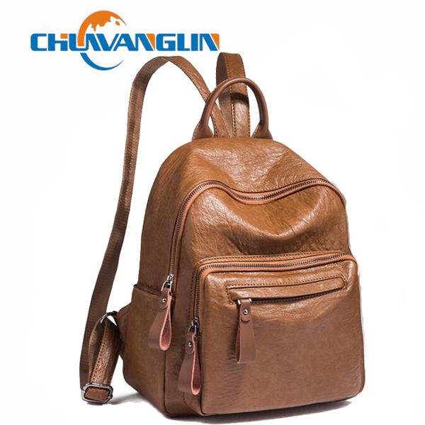 chuwanglin vintage women backpack leather backpack feminine casual school bags for teenager travel mochila h110103
chuwanglin vintage women backpack leather backpack feminine casual school bags for teenager travel mochila h110103