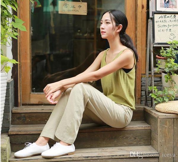 the drape wide-legged pants show thin cotton and linen tall waist linen trousers in spring and summer 2019 female leisure trousers, Black;white
the drape wide-legged pants show thin cotton and linen tall waist linen trousers in spring and summer 2019 female leisure trousers, Black;white