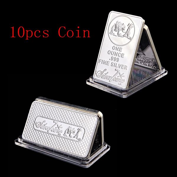 Free Shipping 10pcs/lot 1Oz Bar Silver By Ounce Troy SilverTowne Bullion Silver Plated Brass Core Bar Silver Bar
Free Shipping 10pcs/lot 1Oz Bar Silver By Ounce Troy SilverTowne Bullion Silver Plated Brass Core Bar Silver Bar