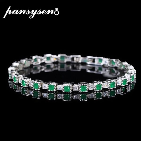pansysen 100% real 925 sterling silver emerald gemstone silver bracelets for women luxury chain charm bracelet fine jewely gift, Black
pansysen 100% real 925 sterling silver emerald gemstone silver bracelets for women luxury chain charm bracelet fine jewely gift, Black