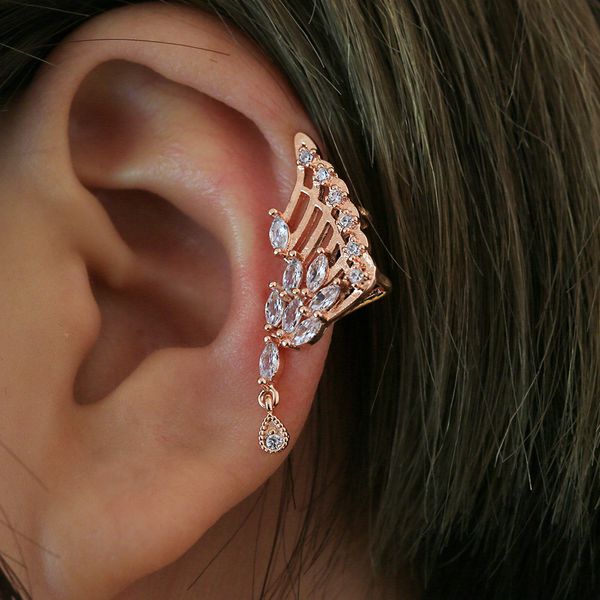 jewelry supply fashion angel wings zircon earrings women stud earrings without pierced clips crystal single earrings, Silver
jewelry supply fashion angel wings zircon earrings women stud earrings without pierced clips crystal single earrings, Silver