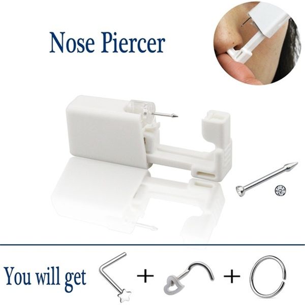 girl women ring nose piercing unit disposable tool gun sterile nose piercer with 3 studs sterile puncture jewelry, Slivery;golden
girl women ring nose piercing unit disposable tool gun sterile nose piercer with 3 studs sterile puncture jewelry, Slivery;golden