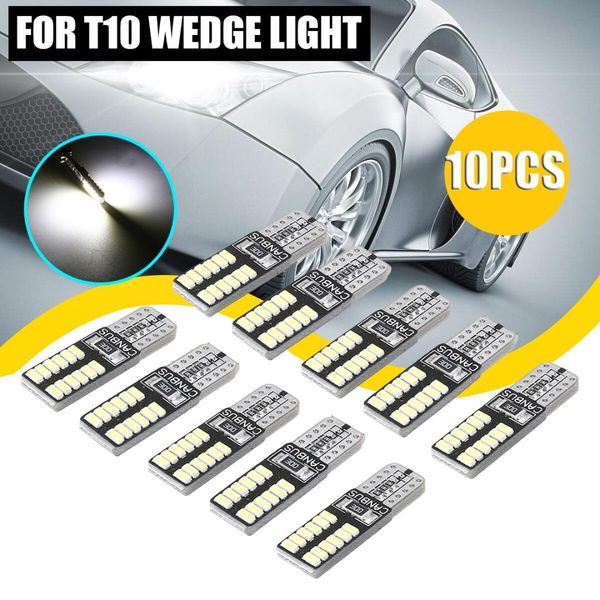 10pcs t10 canbus led 24led 3014smd car smd signal light w5w led 194 t10 24smd canbus bulb no error