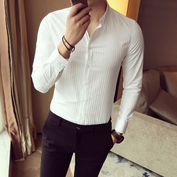 business men shirt solid turn down collar slim long sleeve dress shirts white black solid stripe spring designer shirts man
business men shirt solid turn down collar slim long sleeve dress shirts white black solid stripe spring designer shirts man