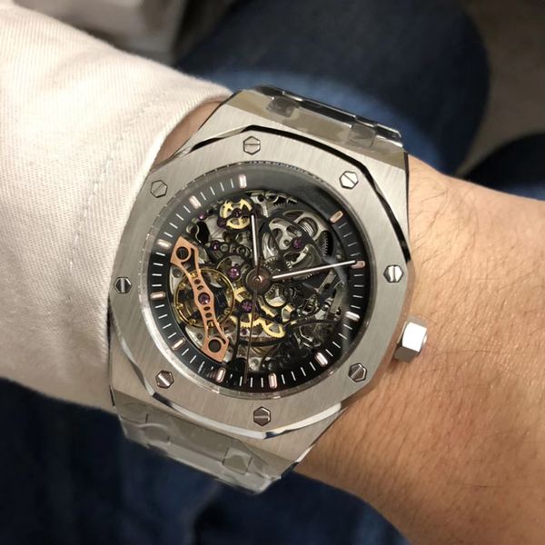 big factory u1 automatic movement men watch sapphire crystal hollow dial male watch 316 stainless band ing, Slivery;brown
big factory u1 automatic movement men watch sapphire crystal hollow dial male watch 316 stainless band ing, Slivery;brown