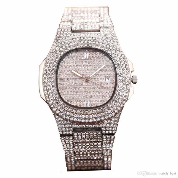 new full diamond watches waterproof luxury mens watches fashion quartz wristwatches stainless steel cool calendar men watch, Slivery;brown
new full diamond watches waterproof luxury mens watches fashion quartz wristwatches stainless steel cool calendar men watch, Slivery;brown