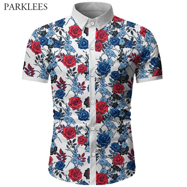 rose flower printed mens summer shirt patchwork floral print short sleeve shirts for men casual slim fit button up chemise homme, White;black
rose flower printed mens summer shirt patchwork floral print short sleeve shirts for men casual slim fit button up chemise homme, White;black
