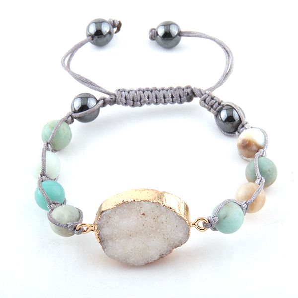 moodpc fashion beautiful white druzy link amazonite natural stone beads wrap bracelets & bangles, Golden;silver
moodpc fashion beautiful white druzy link amazonite natural stone beads wrap bracelets & bangles, Golden;silver