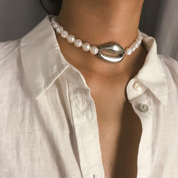 diezi bohemian pearl beads pendant rope necklace for women vintage gold silver color big shell statement choker necklace jewelry
diezi bohemian pearl beads pendant rope necklace for women vintage gold silver color big shell statement choker necklace jewelry