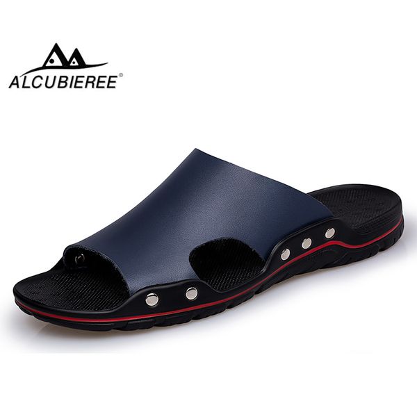 alcubieree genuine leather sandals men summer breathable flat beach shoes mens flip flops non-slip slippers slides hombre, Black
alcubieree genuine leather sandals men summer breathable flat beach shoes mens flip flops non-slip slippers slides hombre, Black