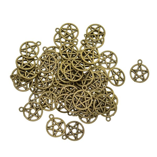 50-pack round star pentacle necklace pendant jewelry making findings crafts, Black
50-pack round star pentacle necklace pendant jewelry making findings crafts, Black