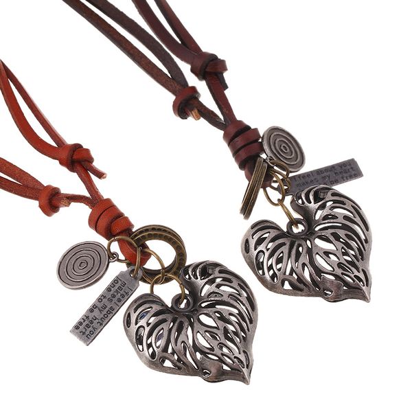 retro literature and art cowhide rope peach heart pendant cowhide necklace sweater chain long necklace versitile fashion accesso, Silver
retro literature and art cowhide rope peach heart pendant cowhide necklace sweater chain long necklace versitile fashion accesso, Silver