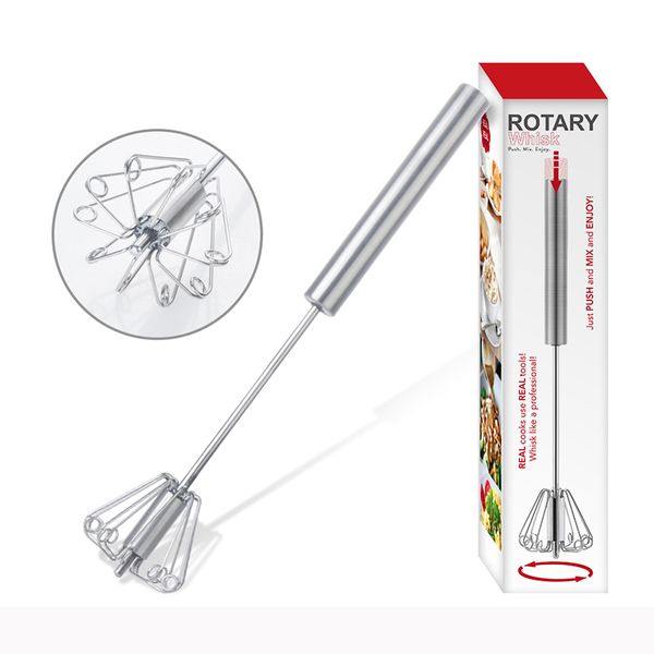 12 inch stainless steel semi-automatic rotary eggbeater new pattern wholesale press and spin action egg whisk kitchen stirring tool
12 inch stainless steel semi-automatic rotary eggbeater new pattern wholesale press and spin action egg whisk kitchen stirring tool