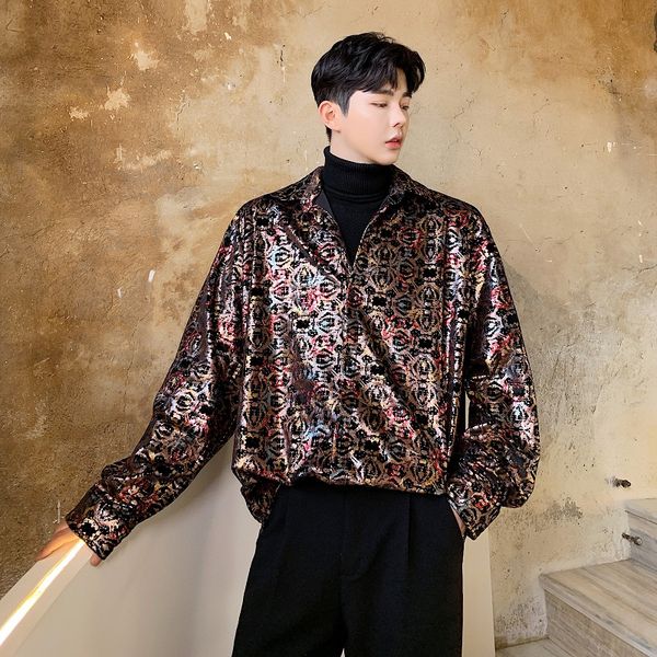 autumn winter men long sleeve loose thick shirt male streetwear hip hop vintage fashion shirt cardigan stage show costumes -xl, White;black
autumn winter men long sleeve loose thick shirt male streetwear hip hop vintage fashion shirt cardigan stage show costumes -xl, White;black