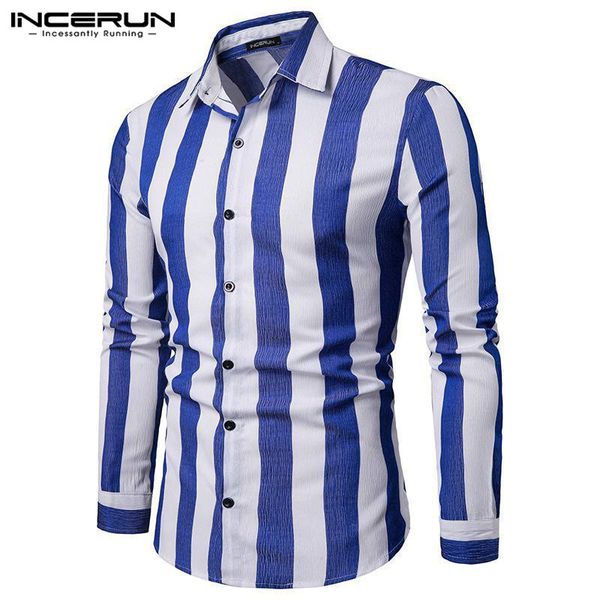 incerun striped business dress shirt men button slim fit long sleeve fashion men casual brand shirt camisa masculina 2019, White;black
incerun striped business dress shirt men button slim fit long sleeve fashion men casual brand shirt camisa masculina 2019, White;black