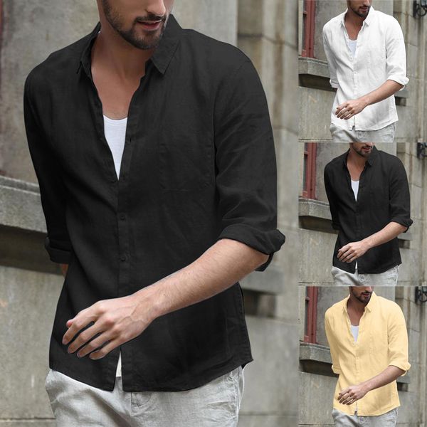 luxury men's 3/4 sleeve casual loose linen t-shirt dress shirt blouse tee, White;black
luxury men's 3/4 sleeve casual loose linen t-shirt dress shirt blouse tee, White;black