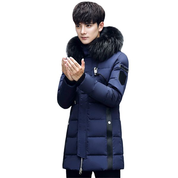 brand new winter down jacket men thicken warm long parkas casual outwear hooded real fur collar jackets winter coats men clothes, Black
brand new winter down jacket men thicken warm long parkas casual outwear hooded real fur collar jackets winter coats men clothes, Black