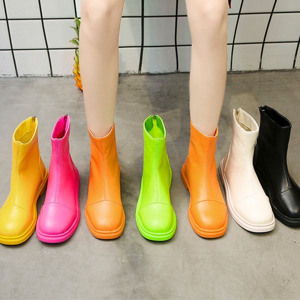 fashion fall boots colorful ankle boots women pink yellow white women soft leather 2019 new winter autumn boot, Black
fashion fall boots colorful ankle boots women pink yellow white women soft leather 2019 new winter autumn boot, Black