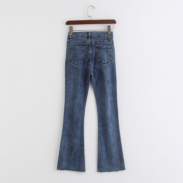 2020 summer fashion popular thin section cool ladies trousers flared jeans 954, Blue
2020 summer fashion popular thin section cool ladies trousers flared jeans 954, Blue