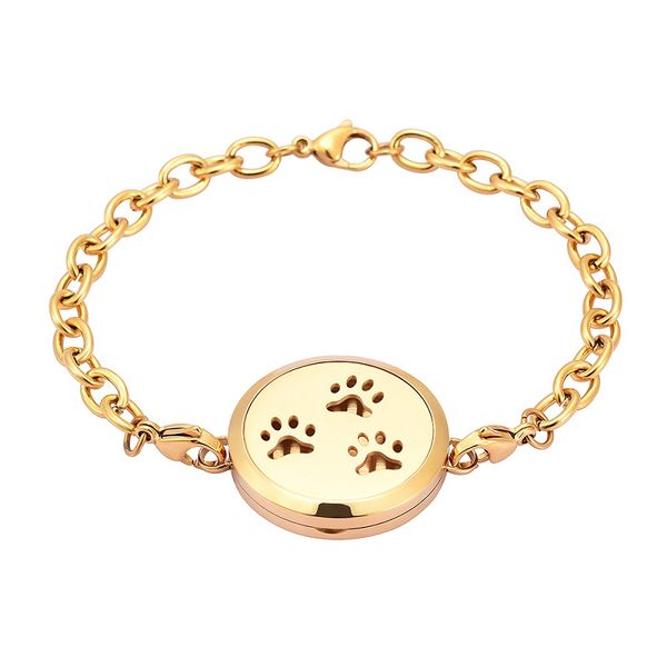 ijl3043 stainless steel dog paw print aromatherapy breaclet essential oils diffuser perfume 2 pads keepsake memorial breaclet, Silver
ijl3043 stainless steel dog paw print aromatherapy breaclet essential oils diffuser perfume 2 pads keepsake memorial breaclet, Silver