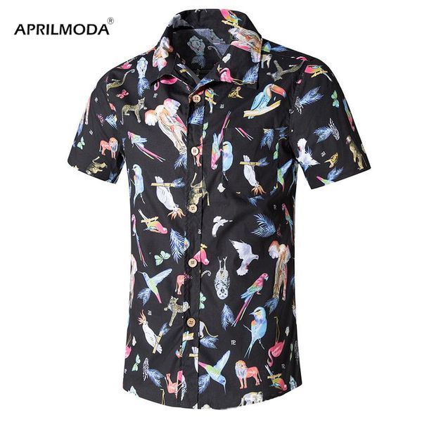 retro flamingo summer men's shirt parrot printed bird rapper slim fit short sleeve hawaiian korean shirts camisa men beach, White;black
retro flamingo summer men's shirt parrot printed bird rapper slim fit short sleeve hawaiian korean shirts camisa men beach, White;black