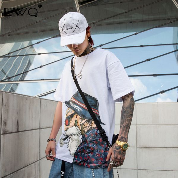 men's t-shirts ewq / high street t shirt oversize loose short sleeve for lovers casual 2021 fashion printting tee round collar a256, White;black
men's t-shirts ewq / high street t shirt oversize loose short sleeve for lovers casual 2021 fashion printting tee round collar a256, White;black