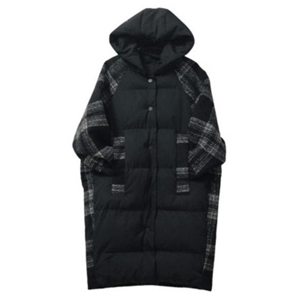 2019 large size women winter cotton hooded jacket coat fashion loose warm plaid long parkas outerwear casual female jacket xa48, Black
2019 large size women winter cotton hooded jacket coat fashion loose warm plaid long parkas outerwear casual female jacket xa48, Black