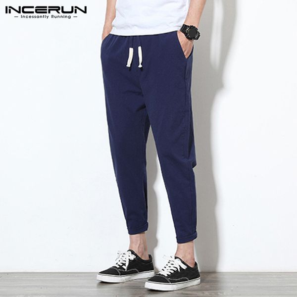 incerun лета вскользь men pure color эластичный пояс drawstring брюки прямые comfort хлопок мужские моды карандаш брюки joggers, Black
incerun лета вскользь men pure color эластичный пояс drawstring брюки прямые comfort хлопок мужские моды карандаш брюки joggers, Black