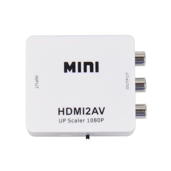 

новй mini hd 1080p hdmi2av video converter box hdmi to rca av/cvsb l/r video support ntsc pal output hdmi to av