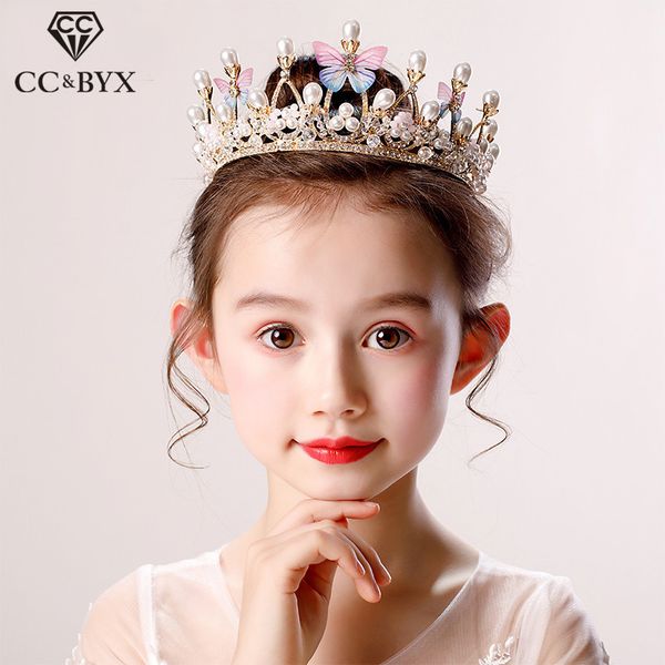 cc children hairbands tiaras and crown butterfly pearl hair accessories for girls princess birthday party luxury fine gift su073, Golden;white
cc children hairbands tiaras and crown butterfly pearl hair accessories for girls princess birthday party luxury fine gift su073, Golden;white