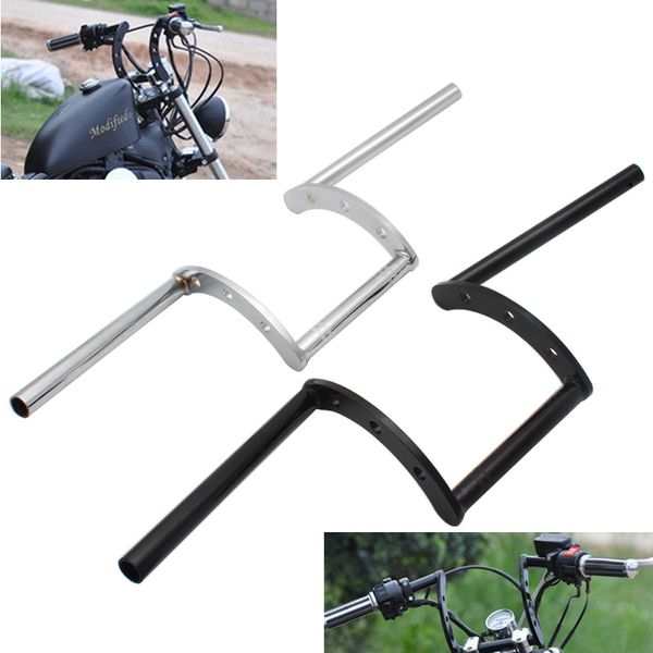 black/chrome steel 22mm high bar pullback motorcycle handlebar for sportster chopper bobber softail dyna cafe racer
black/chrome steel 22mm high bar pullback motorcycle handlebar for sportster chopper bobber softail dyna cafe racer