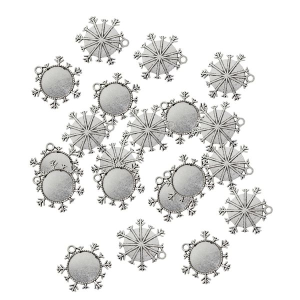 20 pieces antique silver pendant trays blanks snowflakes frame round bezel blanks pendants cabochon bezel settings trays base 25mm, Black
20 pieces antique silver pendant trays blanks snowflakes frame round bezel blanks pendants cabochon bezel settings trays base 25mm, Black