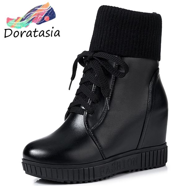 doratasia big size 33-43 female fashion 5 cm height increasing boots elegant platform ankle boots women high heel shoes woman, Black
doratasia big size 33-43 female fashion 5 cm height increasing boots elegant platform ankle boots women high heel shoes woman, Black