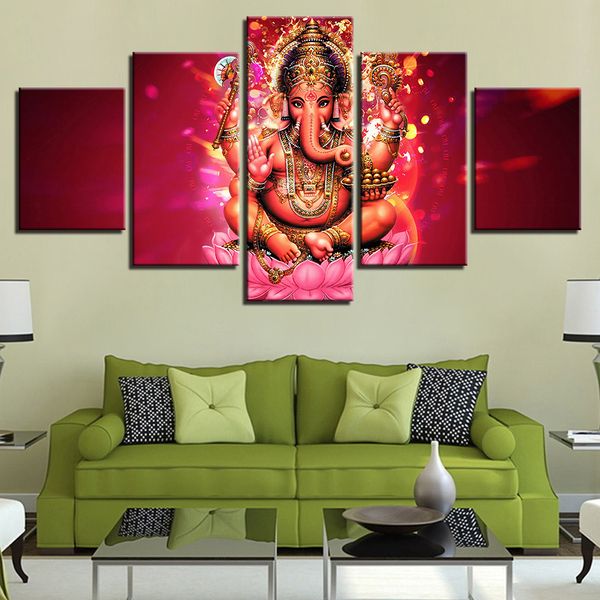 hd canvas art painting for living room wall decor 5 pieces elephant god god lord ganesh picture
hd canvas art painting for living room wall decor 5 pieces elephant god god lord ganesh picture