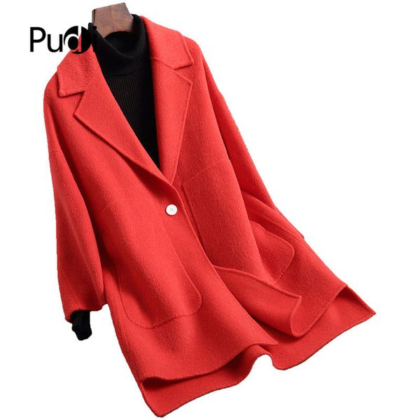 pudi a38412 2019 women new fashion color double wool jacket lady style leisure fall/winter wool coat, Black
pudi a38412 2019 women new fashion color double wool jacket lady style leisure fall/winter wool coat, Black
