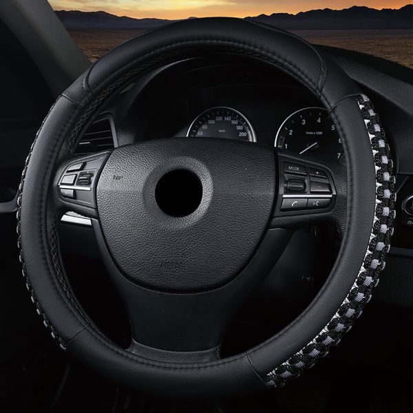 universal 37/38cm car steering wheel cover pu leather + linen braid non-slip breathable factory outlet + fast shipping
universal 37/38cm car steering wheel cover pu leather + linen braid non-slip breathable factory outlet + fast shipping