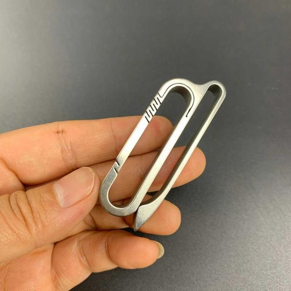 pure titanium belt loop keychain with detachable clips - belt key ring holder - heavy duty key clip, Silver
pure titanium belt loop keychain with detachable clips - belt key ring holder - heavy duty key clip, Silver