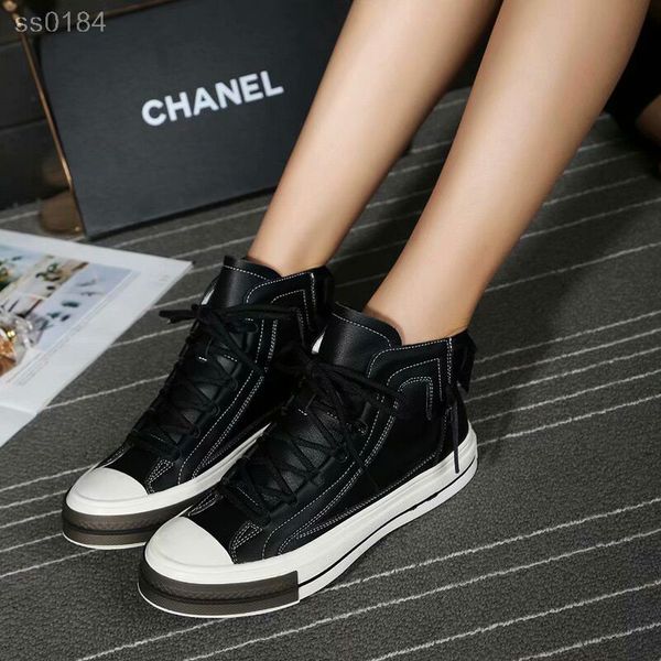 2019 new autumn and winter high-shoes women's wild basic korean flat student leather casual boots tide factory direct sales, Black
2019 new autumn and winter high-shoes women's wild basic korean flat student leather casual boots tide factory direct sales, Black