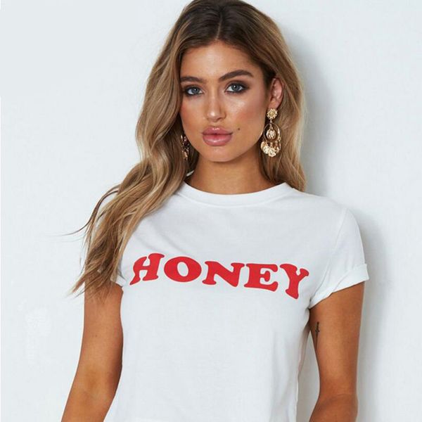 brand plus size woman fashion summer t shirt women letter printed t-shirt women white tee shirt femme honey
brand plus size woman fashion summer t shirt women letter printed t-shirt women white tee shirt femme honey
