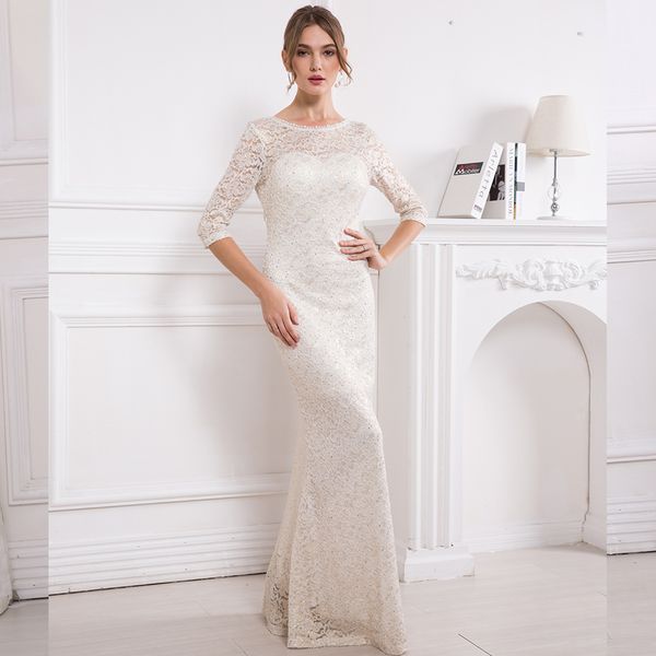 angel-fashions women's half sleeve vestido de fiesta de boda illusion lace formal evening dresses peplum gown 415, White;black
angel-fashions women's half sleeve vestido de fiesta de boda illusion lace formal evening dresses peplum gown 415, White;black