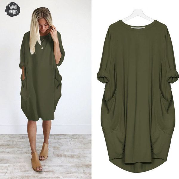 autumn dress women fashion pocket girl ladies crew neck casual long loose dress female vestido designer clothes, Black;gray
autumn dress women fashion pocket girl ladies crew neck casual long loose dress female vestido designer clothes, Black;gray