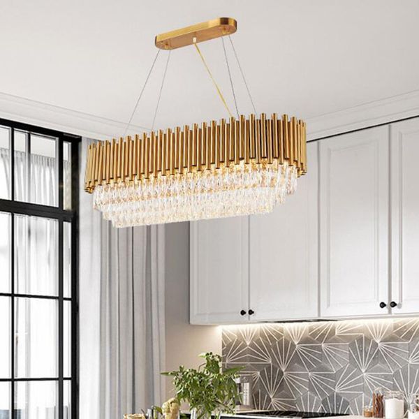 new modern rectangular crystal gold chandelier lighting for living room dining room led hanging lamp l indoor light fixture
new modern rectangular crystal gold chandelier lighting for living room dining room led hanging lamp l indoor light fixture