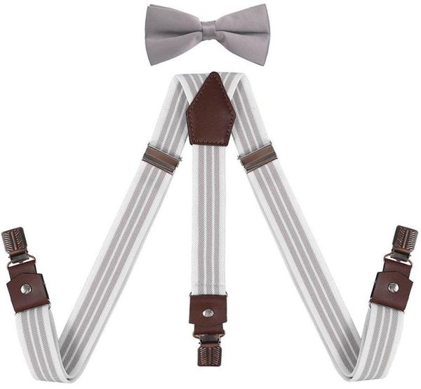 deobox bow tie and suspenders for boys with 3 clips made of polyester and pure copper, Black
deobox bow tie and suspenders for boys with 3 clips made of polyester and pure copper, Black