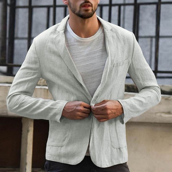 vogue nice men slim fit linen blend blazers business suit solid business suit autumn long sleeve male blazer jacket outwear, White;black
vogue nice men slim fit linen blend blazers business suit solid business suit autumn long sleeve male blazer jacket outwear, White;black