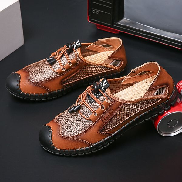 breathable men's casual shoes men leather loafers flat handmade moccasins walking shoes comfortable men 38-48, Black
breathable men's casual shoes men leather loafers flat handmade moccasins walking shoes comfortable men 38-48, Black