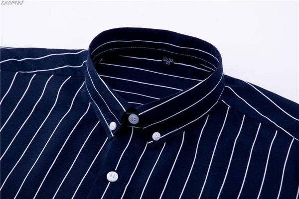 long sleeve men button shirt classic striped slim fit male social men's dress shirts outwear mens business casual, White;black
long sleeve men button shirt classic striped slim fit male social men's dress shirts outwear mens business casual, White;black