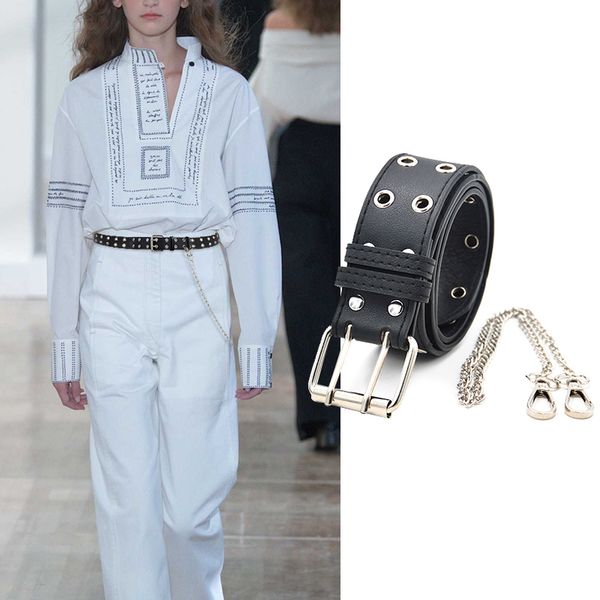 punk women belt pu leather buckle female belt elastic ladies girls sweater coat waist chain waistband cinturones para mujer, Black;brown
punk women belt pu leather buckle female belt elastic ladies girls sweater coat waist chain waistband cinturones para mujer, Black;brown