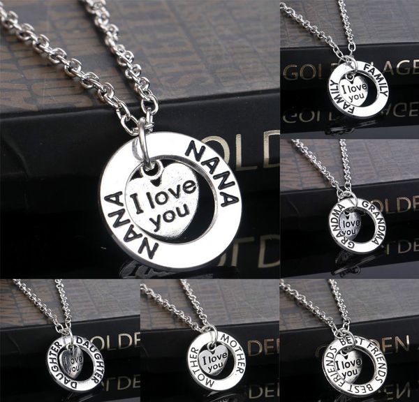 300pcs family member i love you grandma cheer mom friend nana mother heart pendant necklace necklaces for women jewelry y2369, Silver
300pcs family member i love you grandma cheer mom friend nana mother heart pendant necklace necklaces for women jewelry y2369, Silver