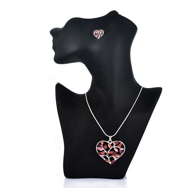 jewelry set fashion hollow leaf love heart pendants necklaces snake chain choker earring set jewelry sets for women, Silver
jewelry set fashion hollow leaf love heart pendants necklaces snake chain choker earring set jewelry sets for women, Silver